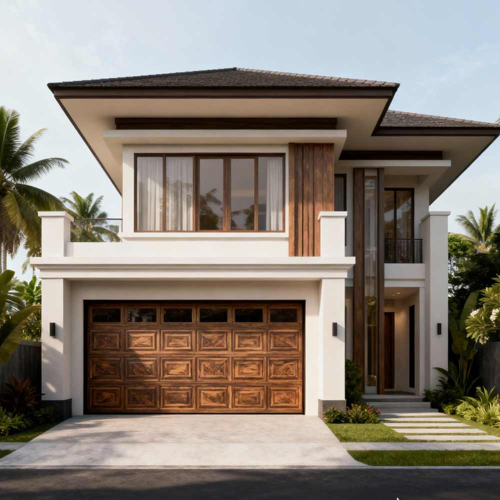 Jual Pintu Garasi Kayu Murah 1